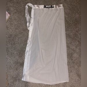 White bride cover up skirt